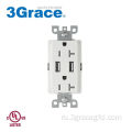 15A/20A Outlet USB -зарядного устройства 4.2A вывод